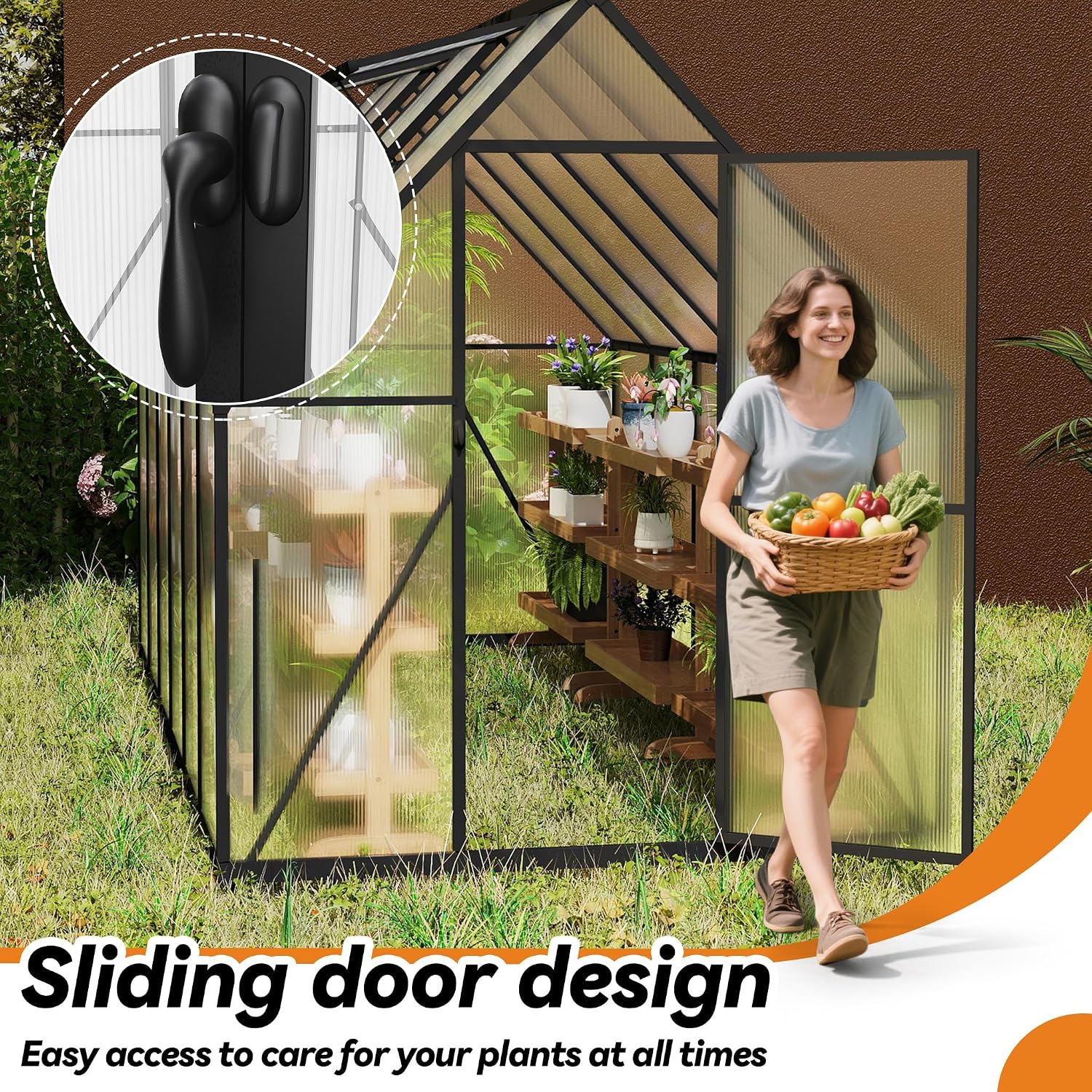 Detalle de LZQ-(HAG9110A+HAG9111B) aluminium tuinkas 340 x 180 x 195 cm