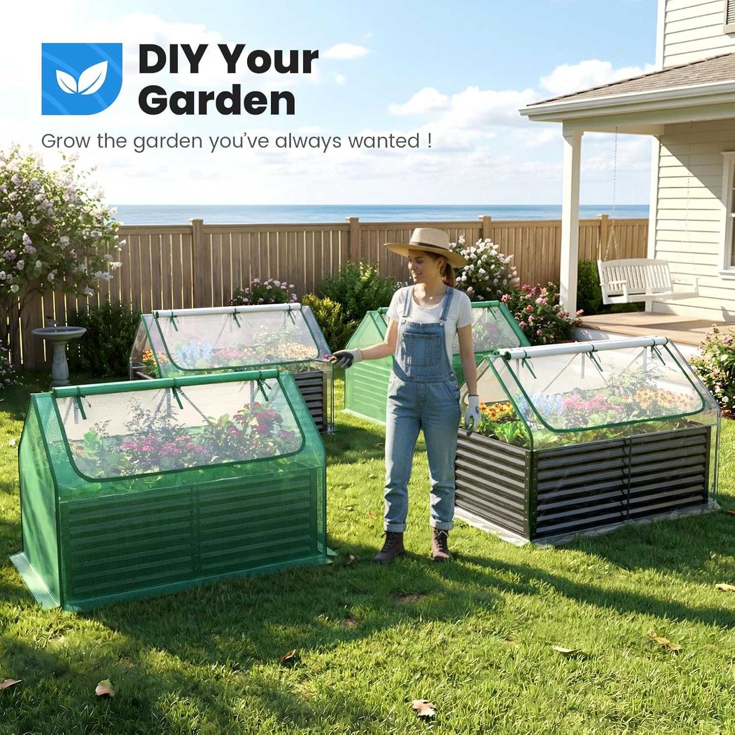 Thumbnail 5 de Quictent Raised Garden Bed Galvanized Raised Beds with Cover (6x3x2 ft)