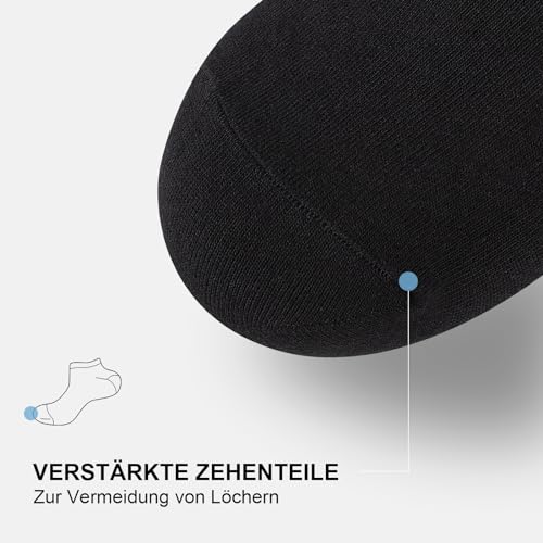 Detalle 2 de fitfets Sneaker Socken Herren Damen – 10 Paar Kurzsocken aus Baumwolle
