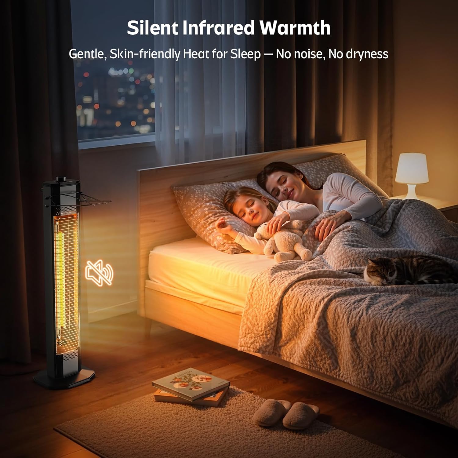 Thumbnail 4 de Outdoor patio infrared tower heater 1500 W 34" instant heat