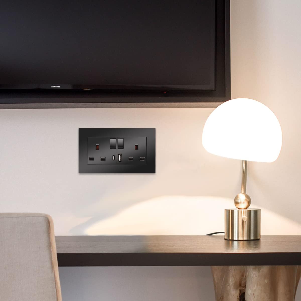 Thumbnail 4 de CNBINGO Double Switched Power Socket 13A