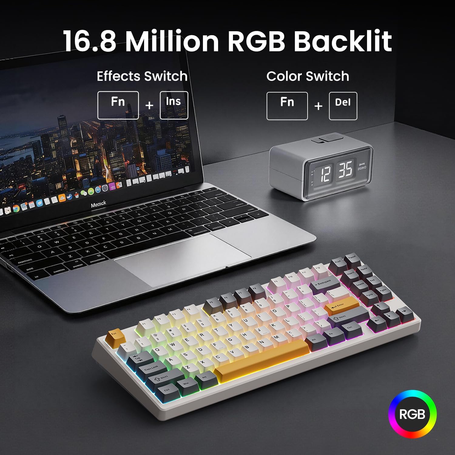 Detalle 2 de Kisnt KN85 4000 mAh compact 75% keyboard ⌨