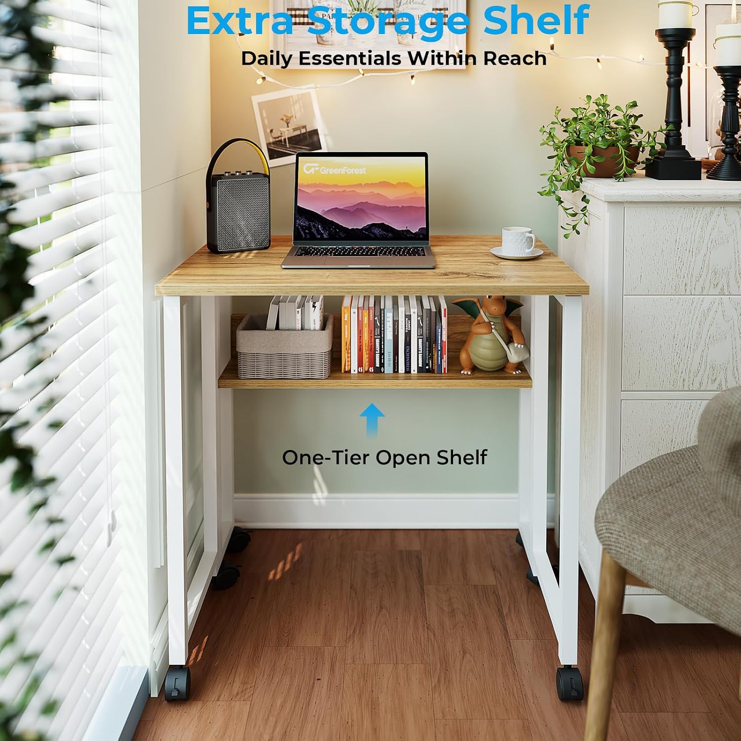 Thumbnail 4 de GreenForest Small Folding Desk 63 cm