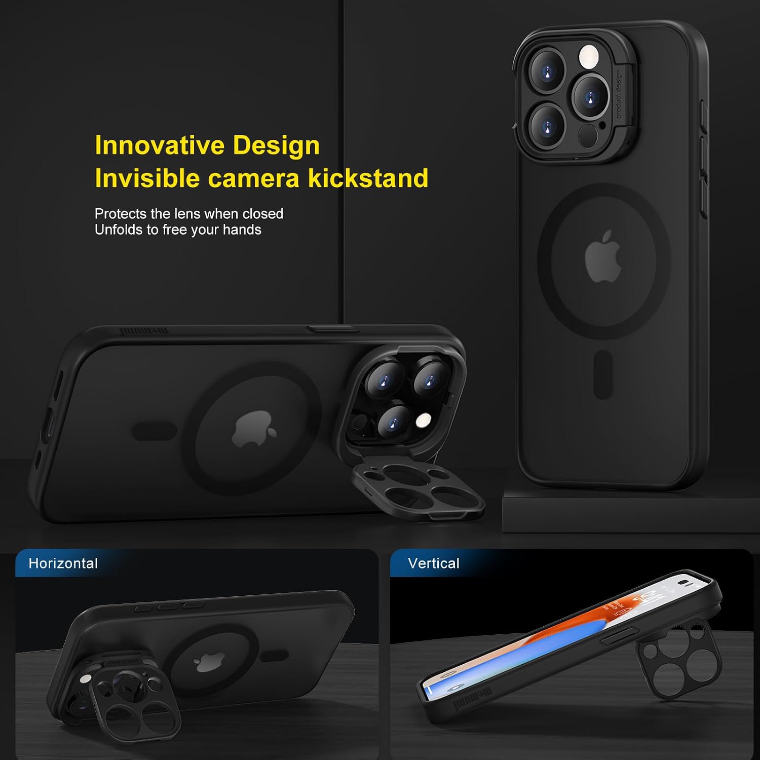 Thumbnail 1 de memumi Funda Magnética iPhone 15 Pro con Soporte 🛡
