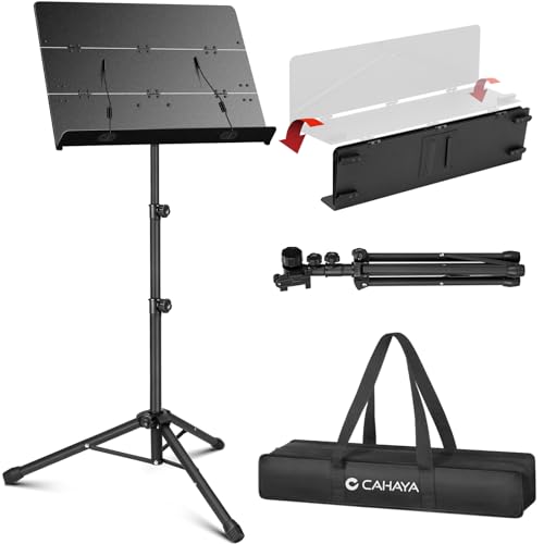Detalle de CAHAYA Sheet Music Stand Tri-fold Panel Book Holder – 170cm Black