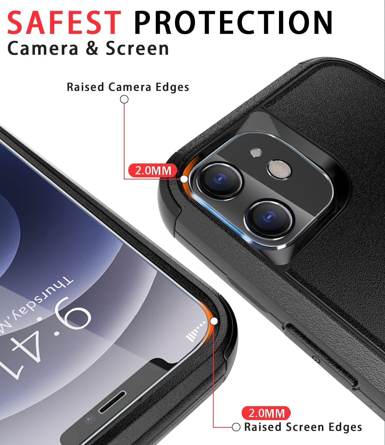 Thumbnail 3 de Diverbox 3-in-1 iPhone 12 Case (Shockproof/Dropproof) with 9H Tempered Glass Screen Protector
