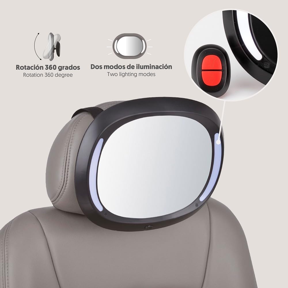 Thumbnail 5 de Siège arrière miroir sécurité bébé LED
