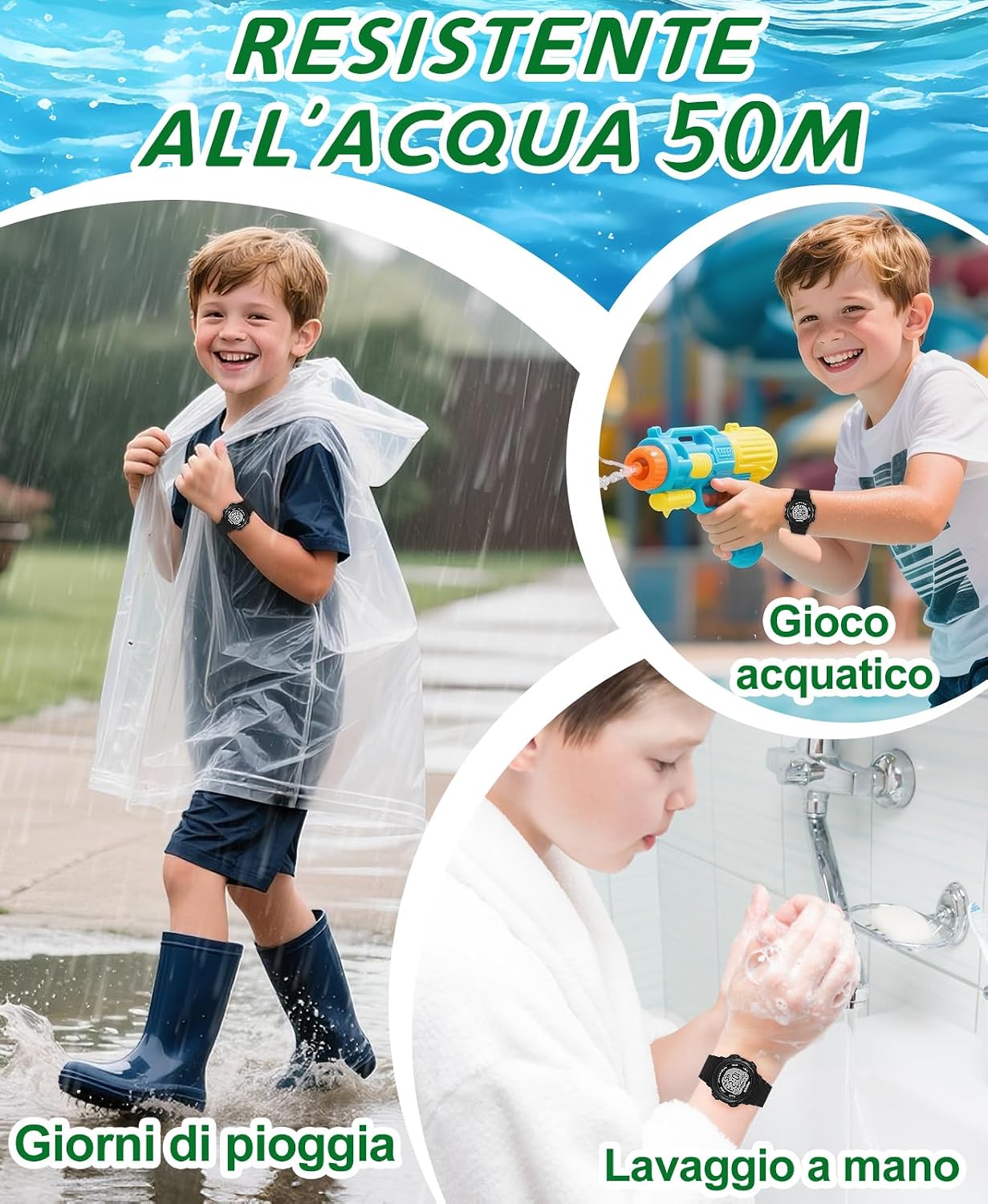 Thumbnail 3 de SOCICO Orologio digitale per bambini 50 m