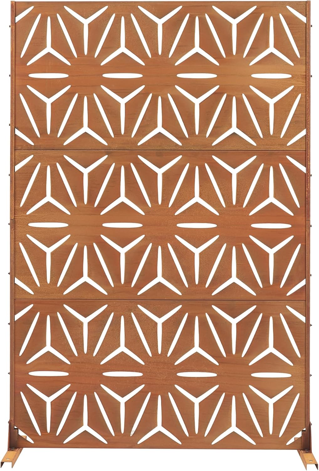 Thumbnail 3 de Pannello Divisorio Decorativo in Acciaio Corten 180x120 cm – Frangivista a Motivo Raggi Floreale