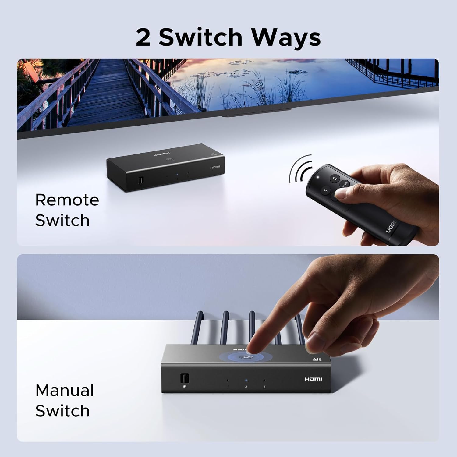 Thumbnail 4 de UGREEN HDMI Switch 3-in-1, 4K@60Hz HDMI switcher