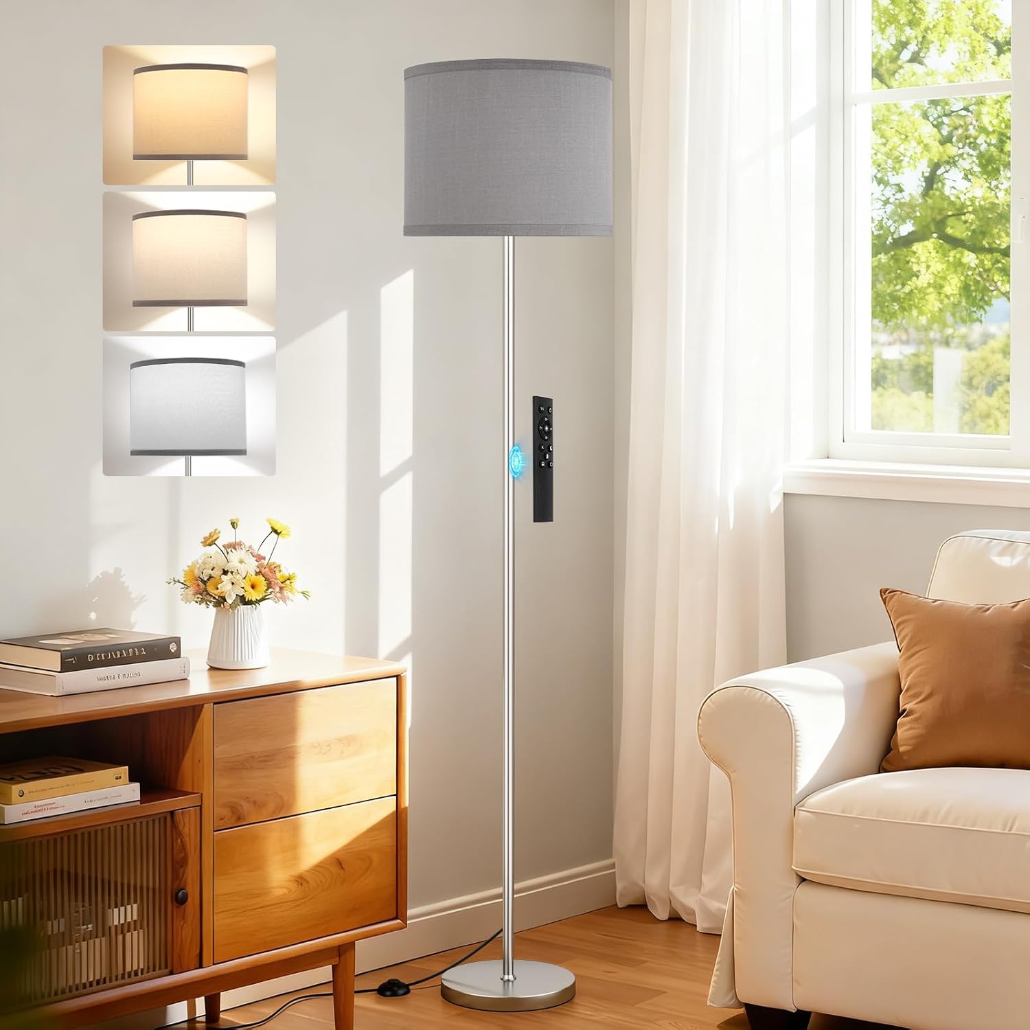 Detalle de PreeOtti Modern Grey Floor Lamp 9W