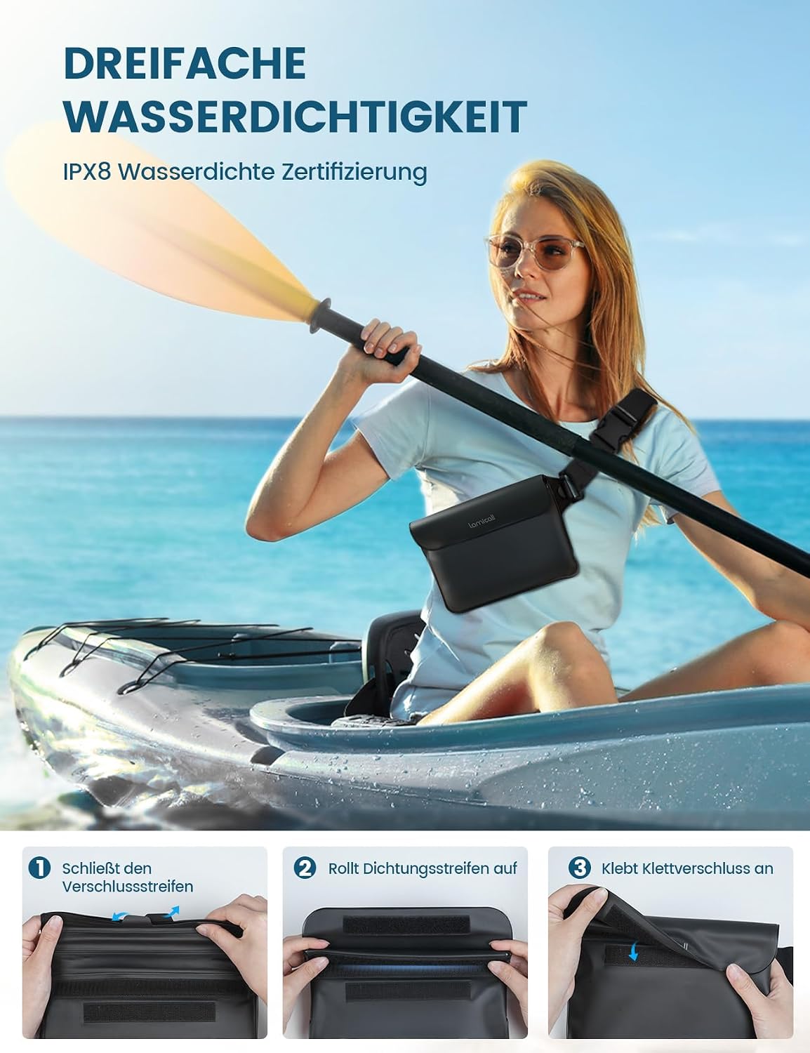 Detalle 2 de Lamicall IPX8 Waterproof Pouch 2-Pack
