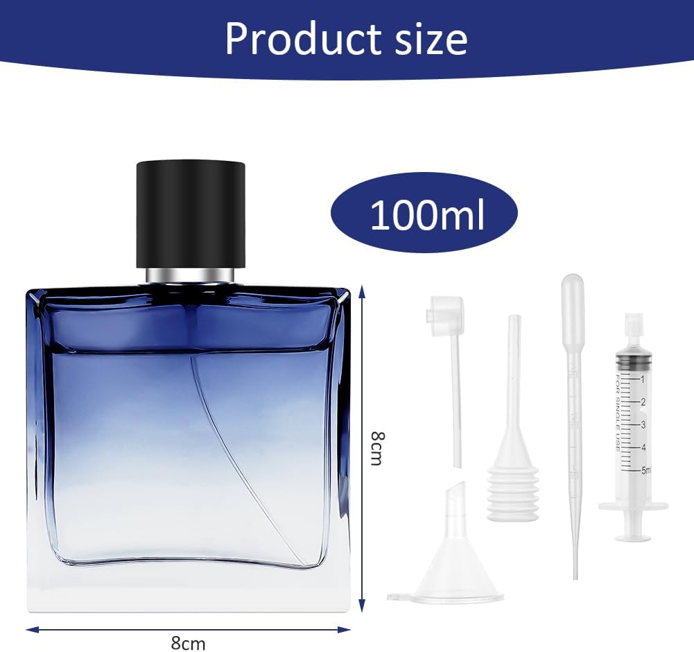 Detalle 2 de LOPHE Parfümzerstäuber (2er Set) im Kristallglas, 100 ml Mini‑Sprühflasche für Reise