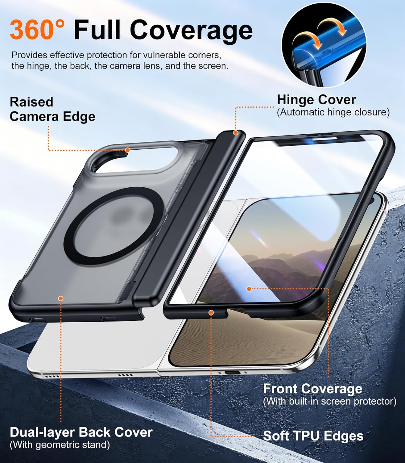Thumbnail 4 de SPIDERCASE WJB-JH IP Ultra BK iPhone Duoケース マグネット式・内蔵スタンド・画面保護付き