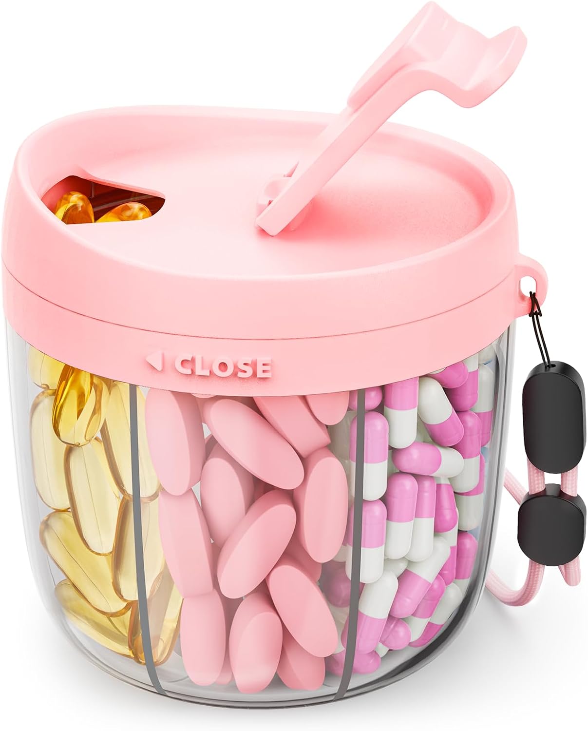 AMOOS Cute Pill Dispenser 7-Compartment Organizer 💊