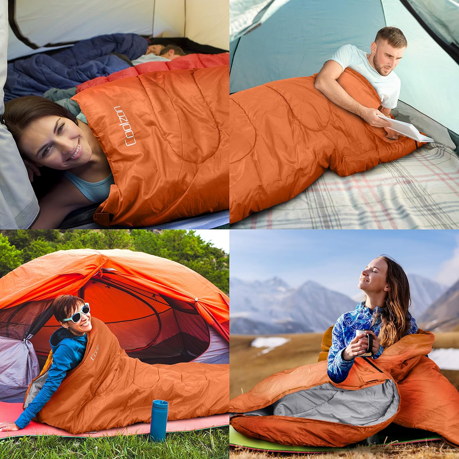 Thumbnail 6 de Coolzon Schlafsack Outdoor per Campeggio 3-4 Stagioni: ampio, leggero e compatto