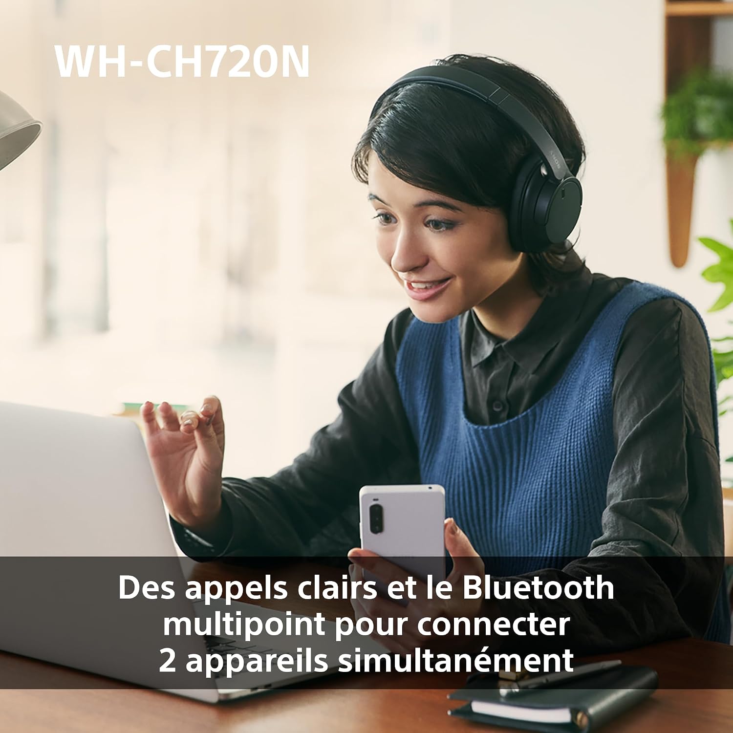 Thumbnail 6 de Sony WH-CH720N : Casque sans fil à réduction de bruit, 35 h d’autonomie, noir