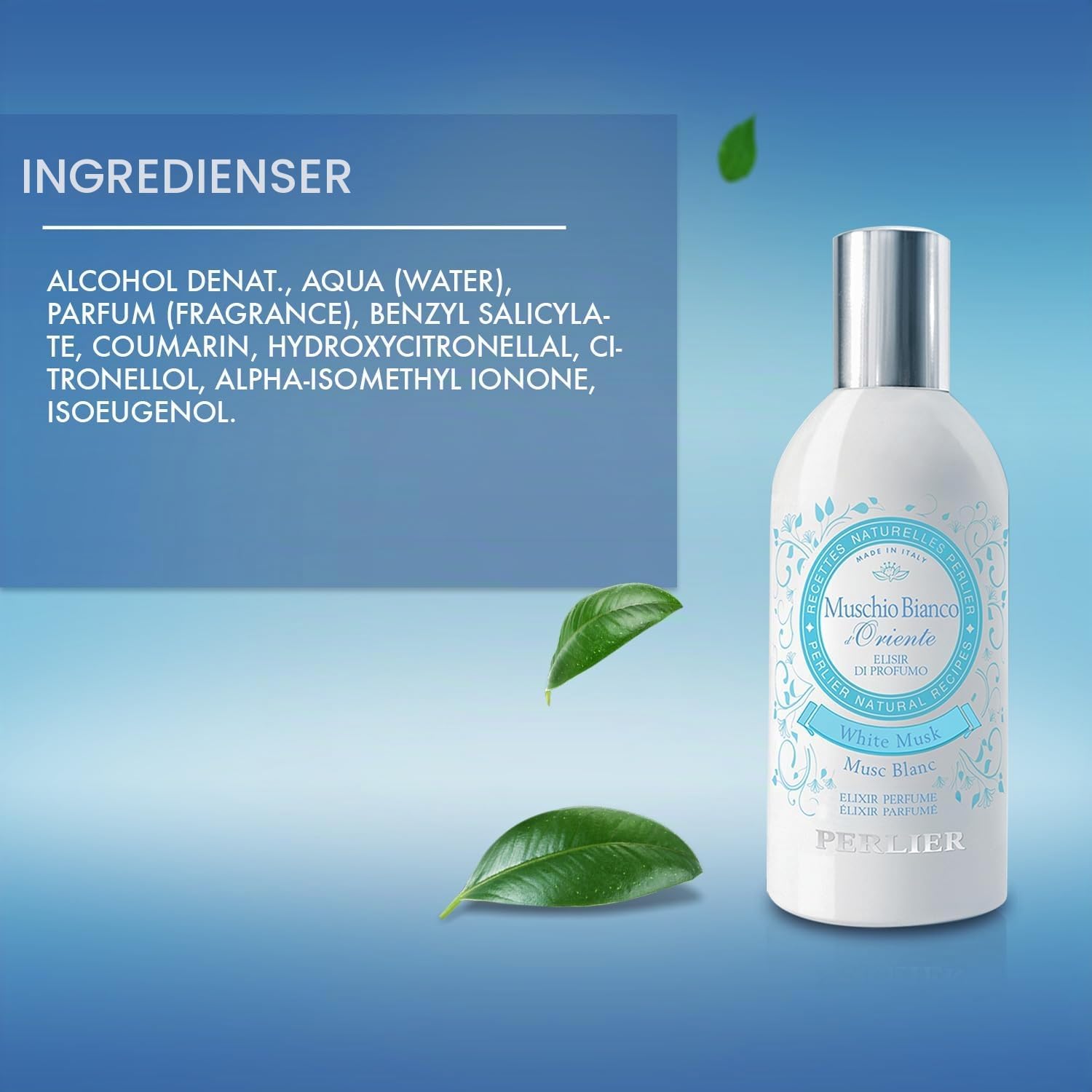Detalle de Perlier Blue Iris Elixir vit mysk – eau de parfum i aerosol, 100 ml