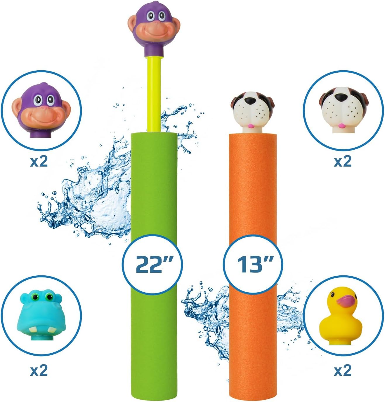 Detalle de Water Blaster Set: 8-Pack Water Guns for Kids