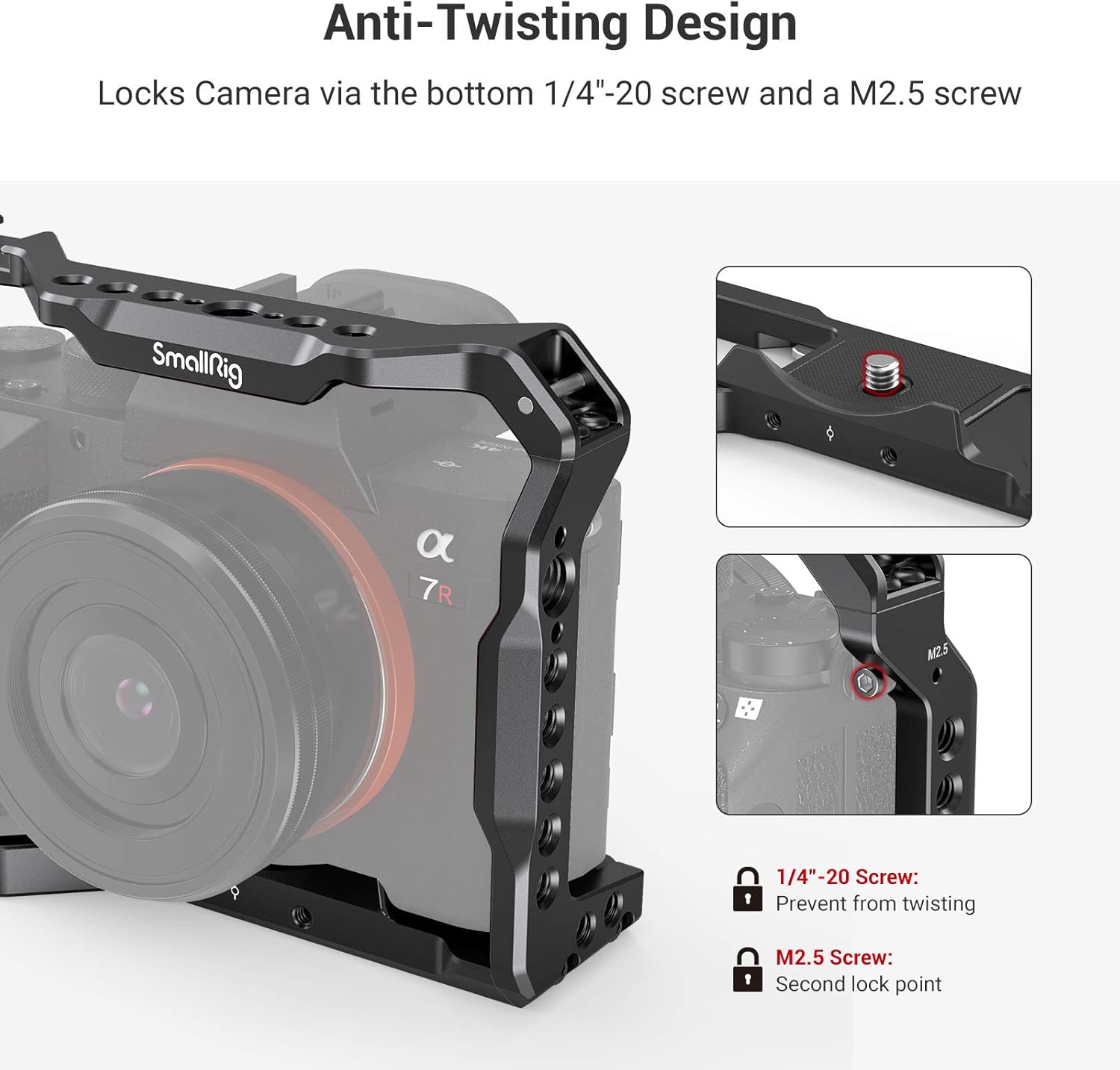 Detalle 2 de SMALLRIG A7III/A7RIII/A9 gabbia leggera A-2918 per Sony