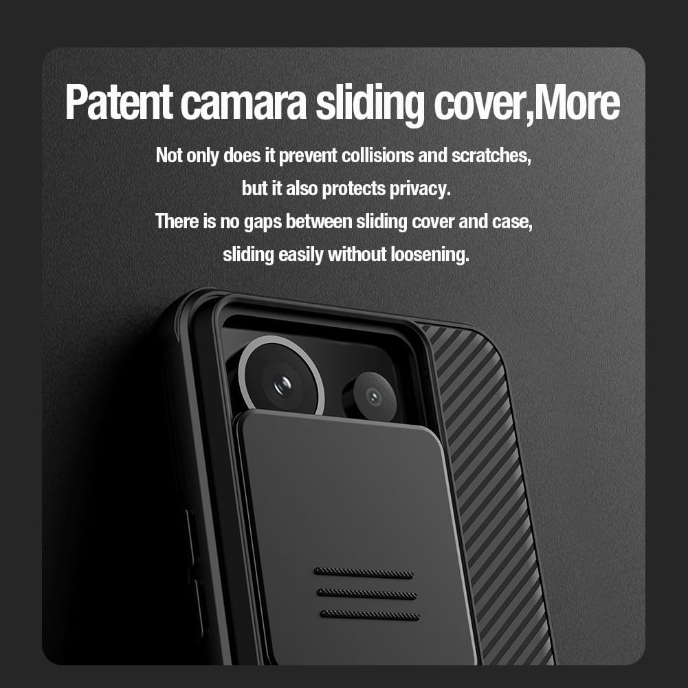 Thumbnail 2 de Xiaomi Redmi Note 13 Pro 5G slim shockproof case with slide camera lens cover (CamShield) in Black