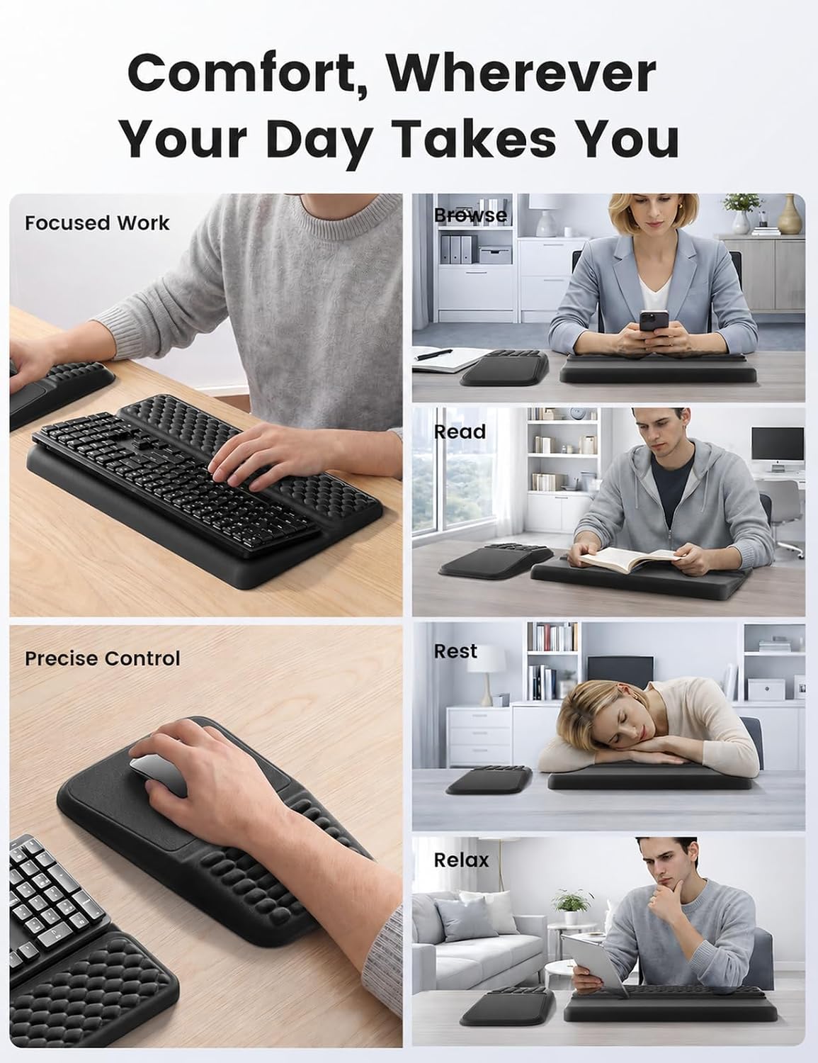 Detalle 1 de Vaydeer STK#011 Keyboard Stand and Mouse Pad Set with Memory Foam