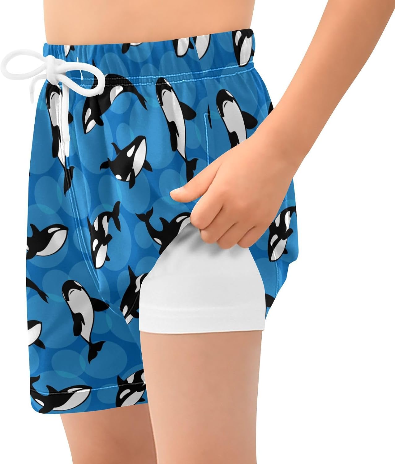 Detalle 2 de JHKKU Boys' Polyester-Spandex Swim Trunks