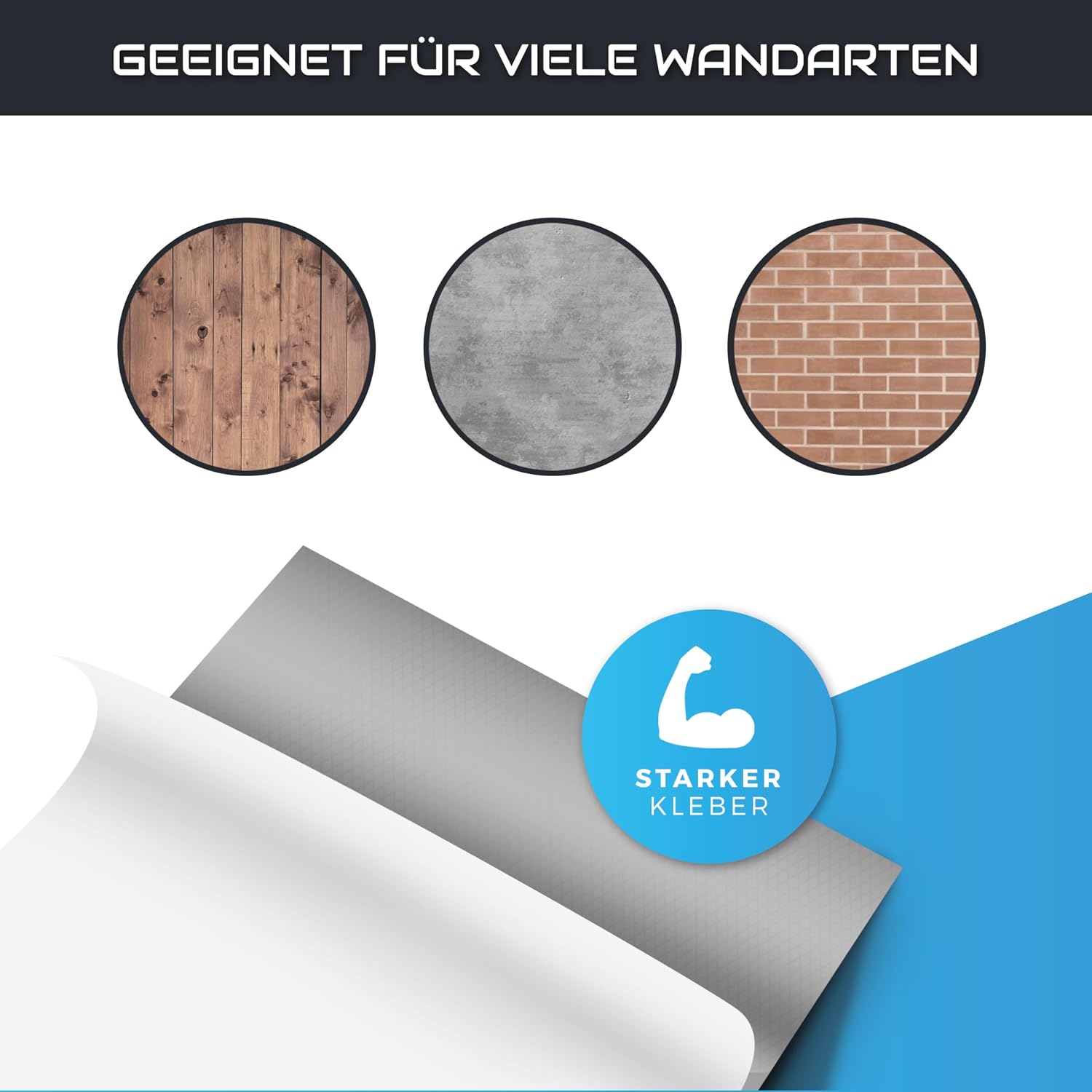 Detalle de STRACKS 2X Garagen Wandschutz – 2 Rollen, je 2 m × 20 cm, 9 mm dick, selbstklebend, grau
