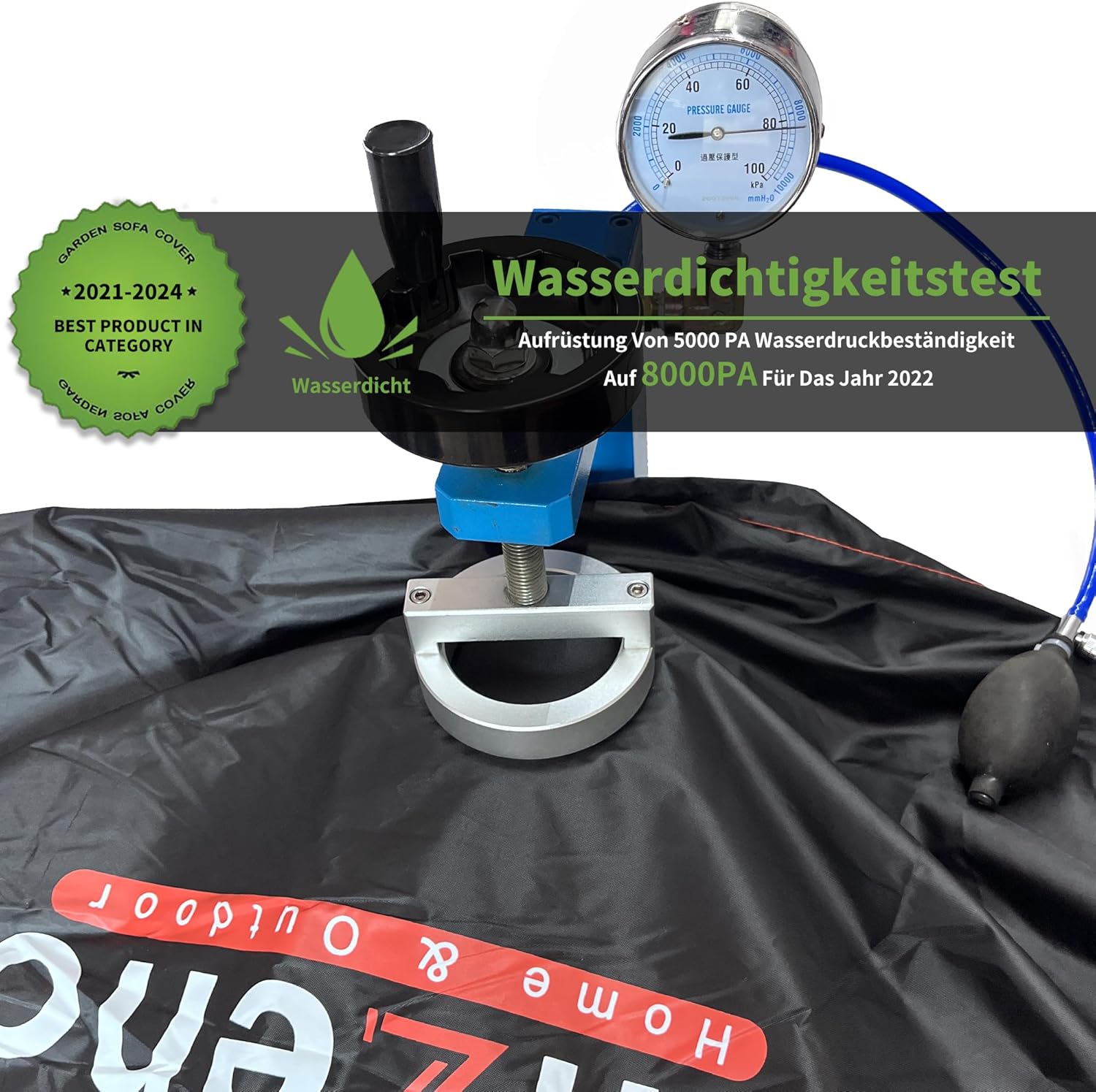 Thumbnail 4 de Enzeno Abdeckung für Gartenmöbel wasserdicht 200 x 100 x 74 cm (420D Oxford, winterfest) mit Luftauslass