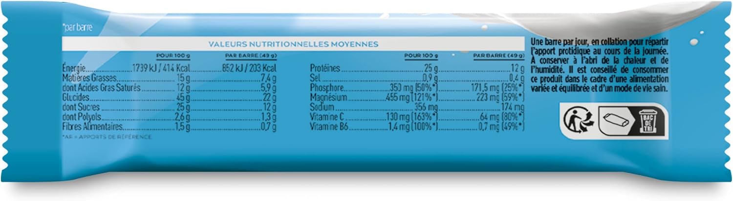 Thumbnail 2 de EAFIT La Barre Protéines Vitamines Cookies & cream – Présentoir de 24 barres