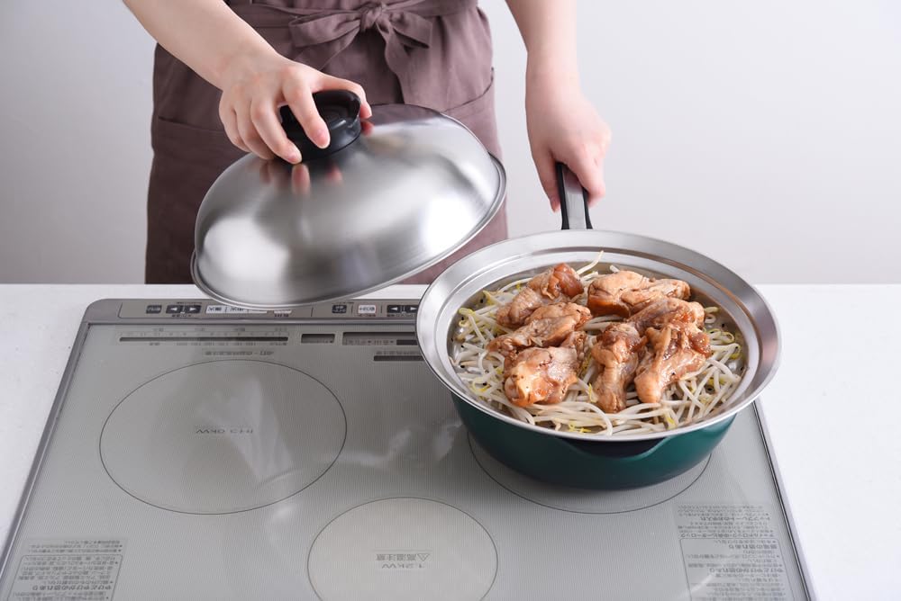 Detalle 1 de アーネスト A-77629 のせるだけの蒸し器 20~22cm対応・ステンレス製・食洗機対応
