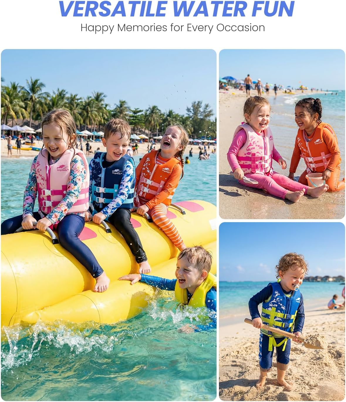 Thumbnail 4 de Gogokids Toddler Swim Vest (Kids Floaties) for Pool & Beach, Fits 2–8 Years / 22–60 lbs