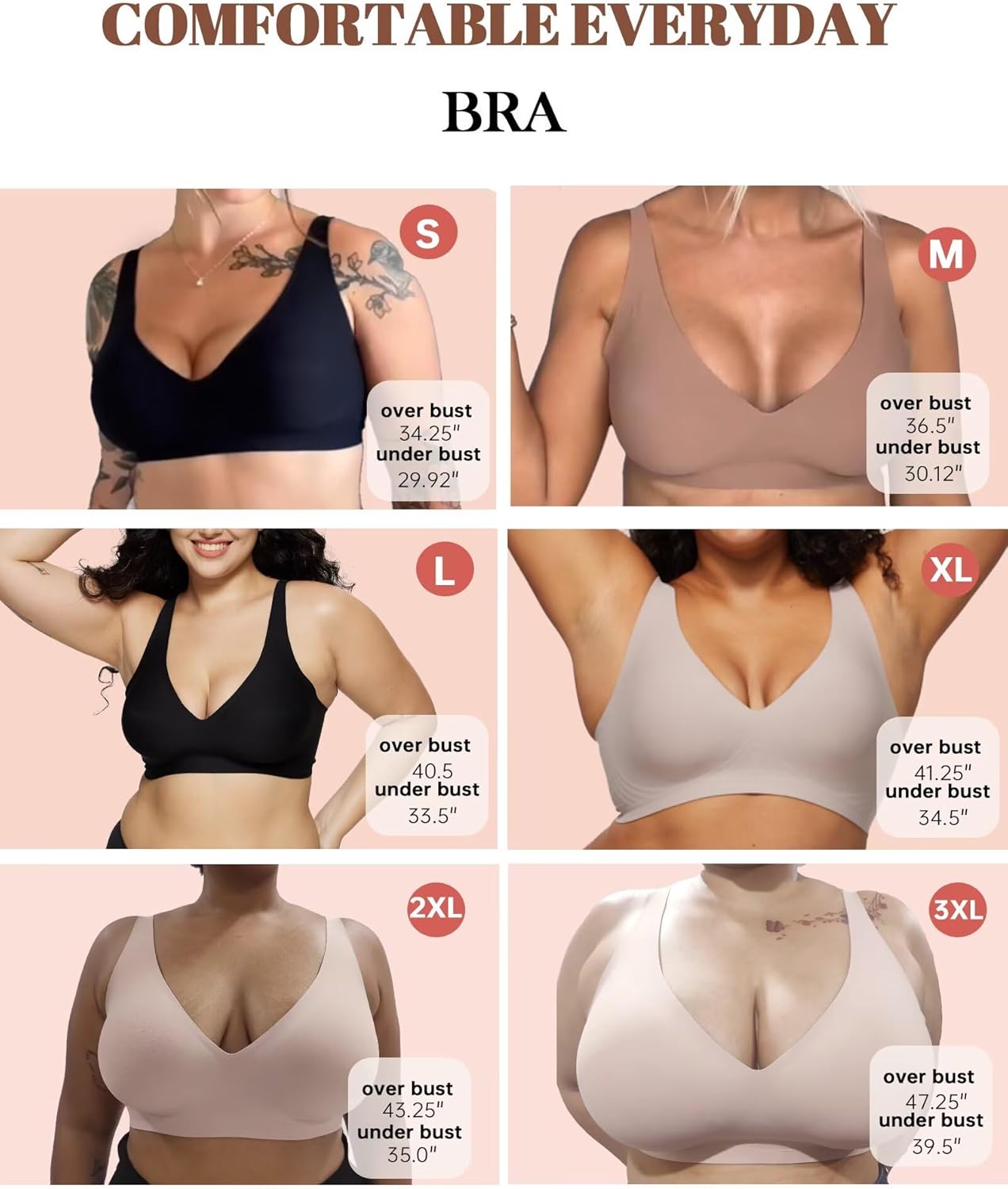 Thumbnail 5 de Vertvie Jelly Wireless Push Up Plunge Seamless T-Shirt Bra (No Underwire)