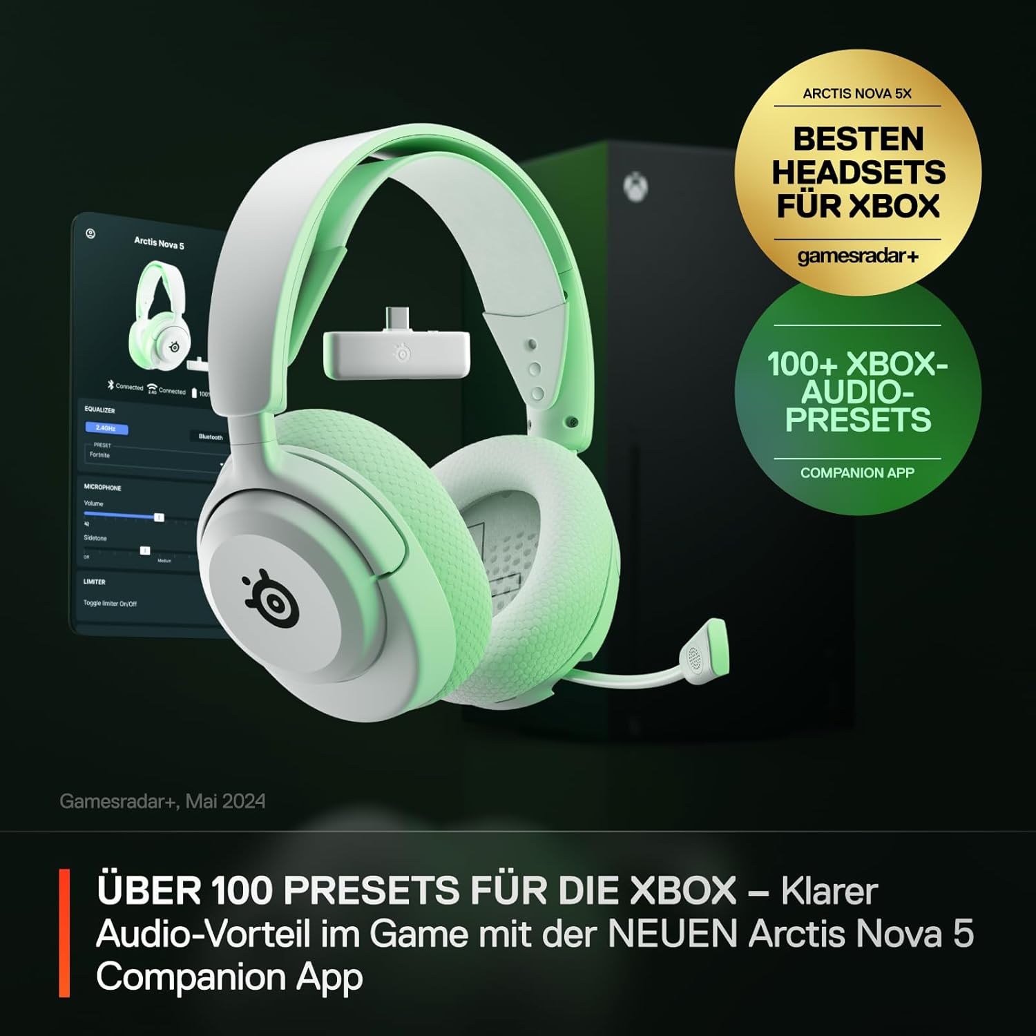 Thumbnail 1 de SteelSeries Arctis Nova 5X Wireless – Multi-System Gaming Headset mit 2,4 GHz/Bluetooth, 60 Std. Akku