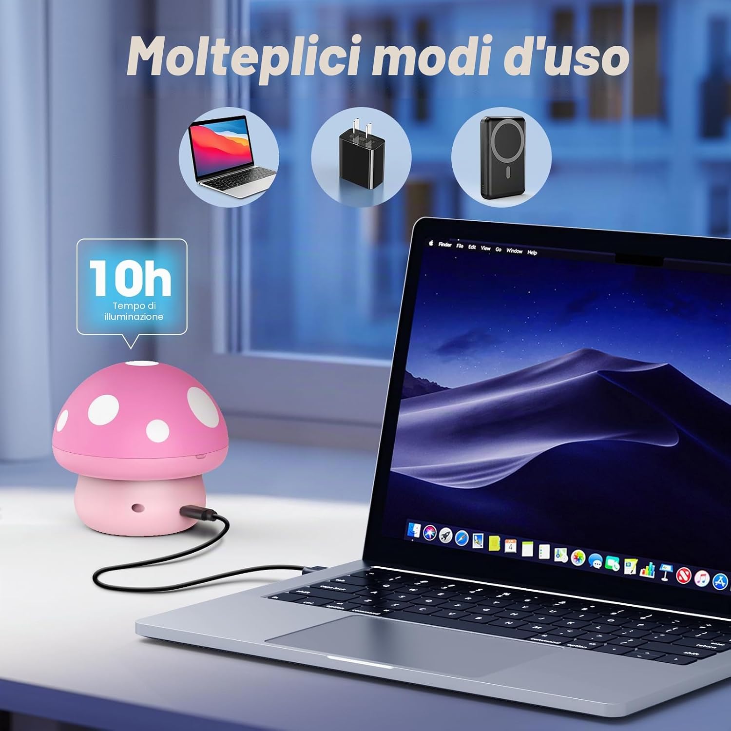 Detalle 2 de Hapikids Unicorno Luce Notturna 2-8 anni 🌟
