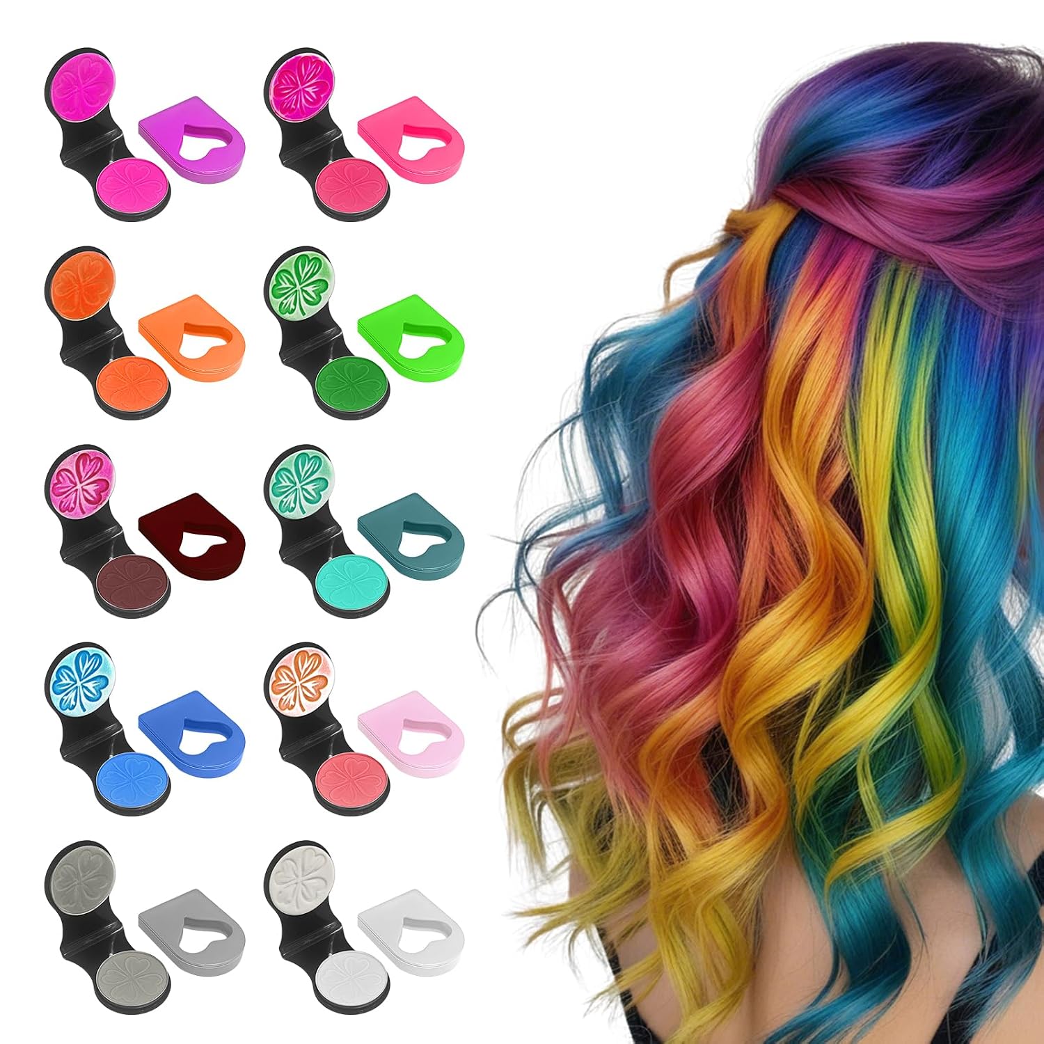 Detalle de 10 Farben Haarkreide Set Mädchen