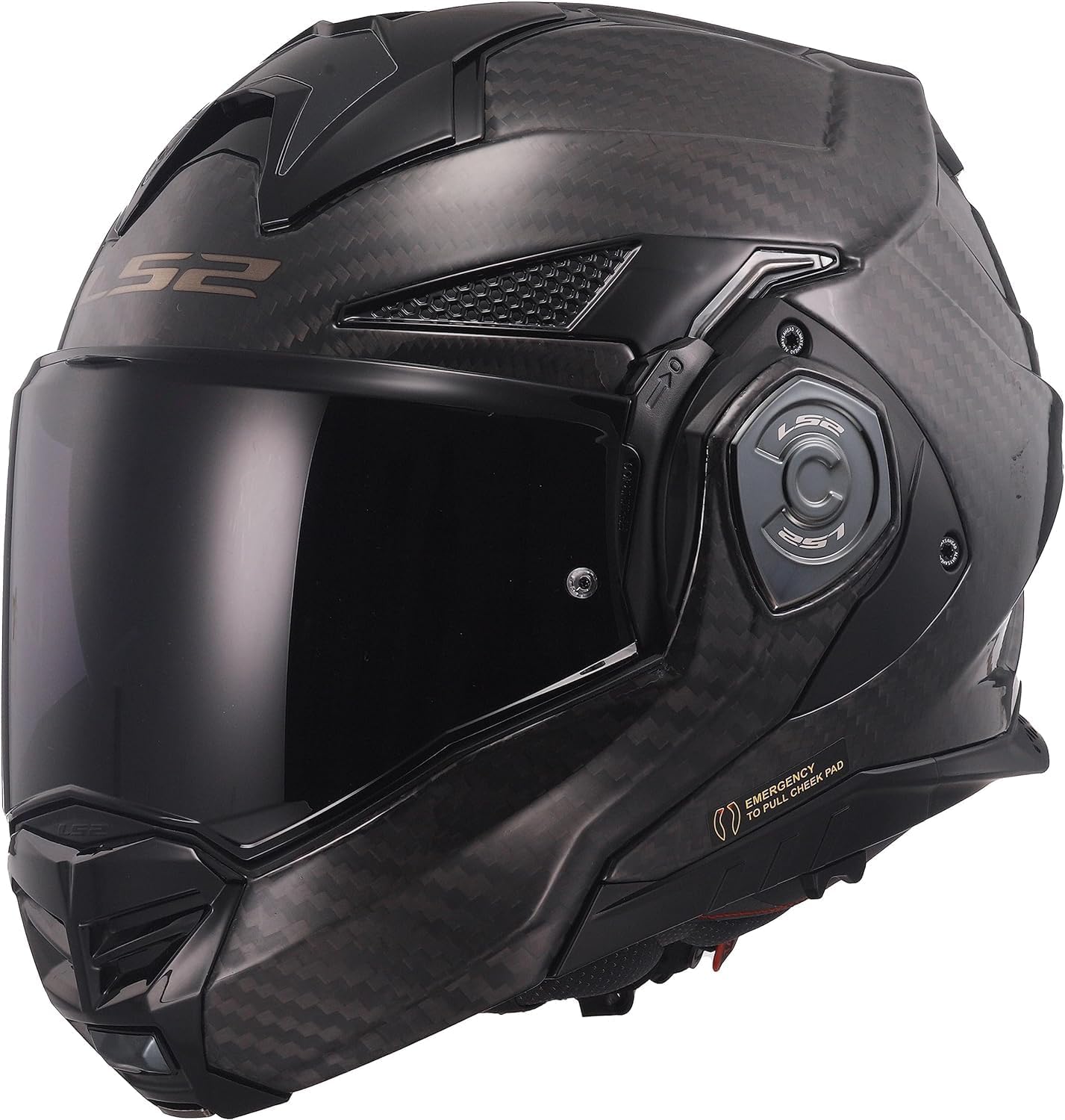 Detalle de LS2 ADVANT X CARBON Gloss – Casco modulare ADVANT X CARBON Gloss (XL) con Antiappannamento