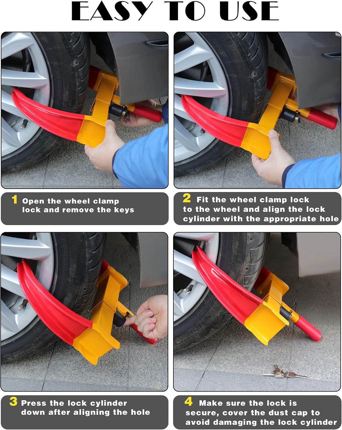 Thumbnail 4 de Tevlaphee Wheel Lock, 7–11-Inch Fit