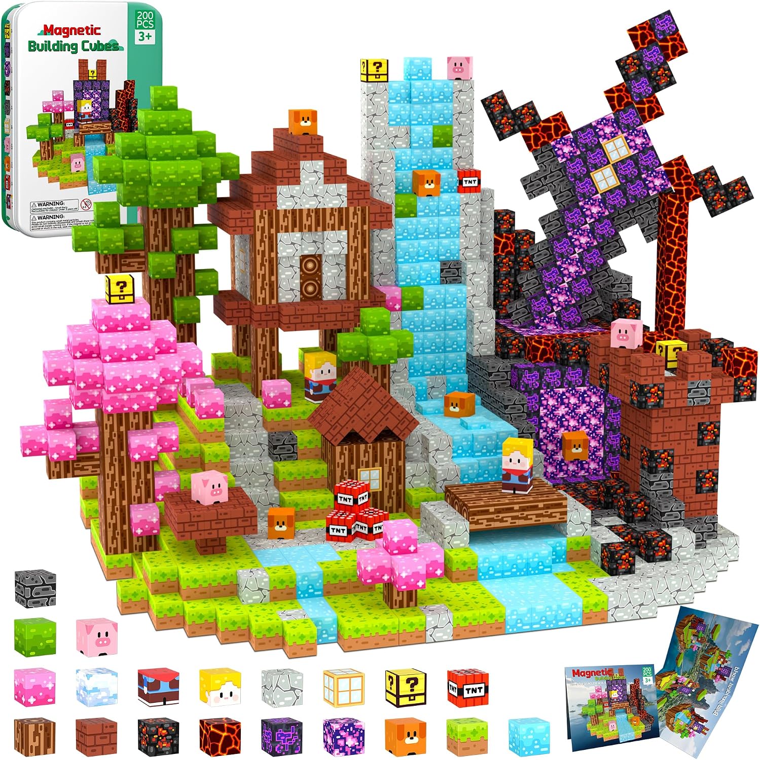 Detalle de iLacven Magnetic Blocks Travel Set 200 pcs