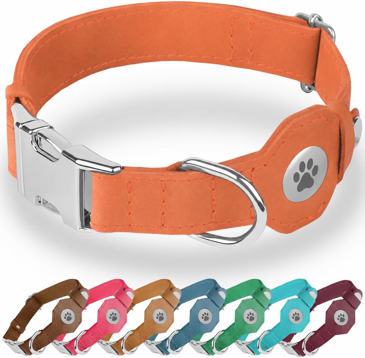 Detalle de BUDKAS Leather Dog Collar XL