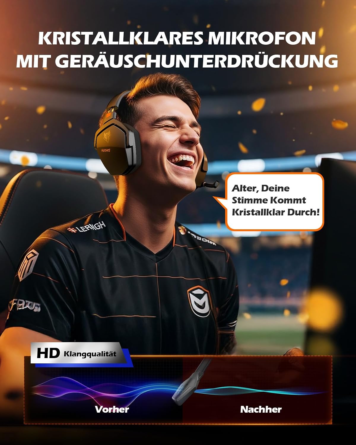 Thumbnail 6 de NUBWO G06 Gaming-Headset 2,4 GHz + Bluetooth, 100 Std.