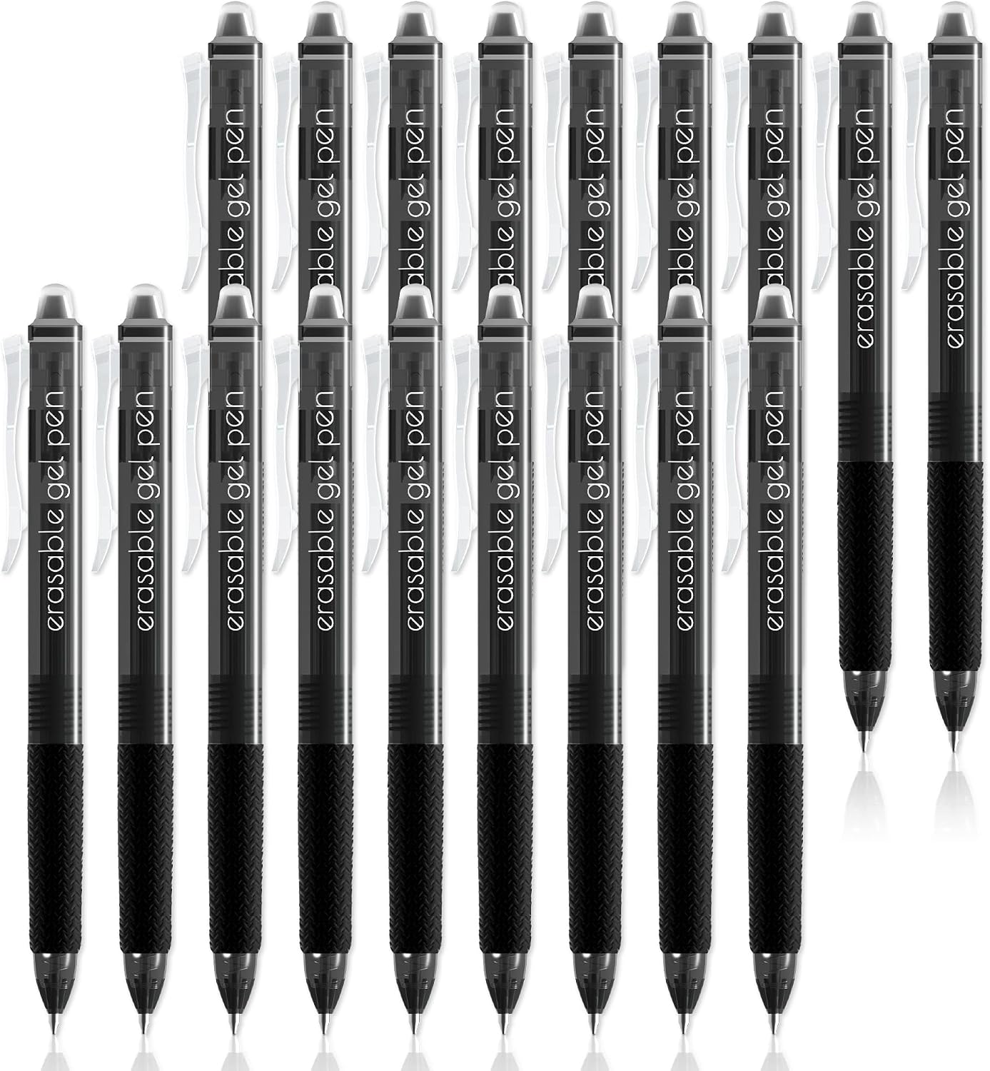 Vanstek VanstekEGP12 Retractable Erasable Gel Pens, 18 Black, 0.7 mm