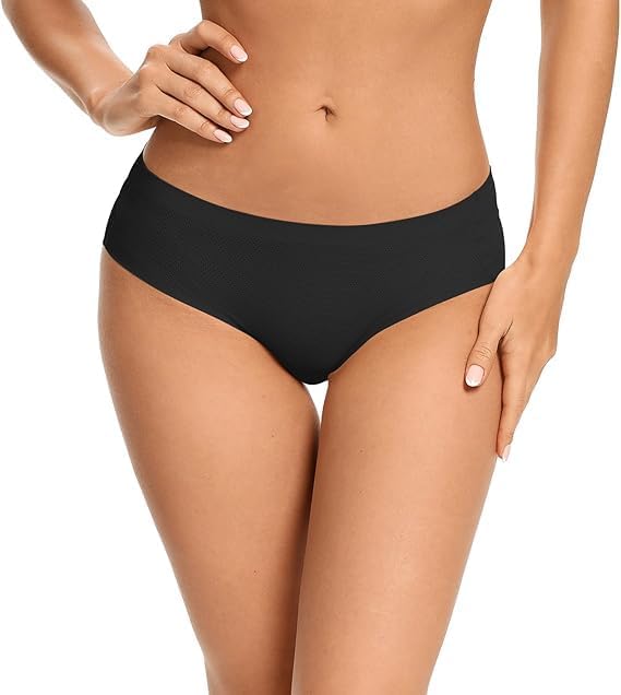 Thumbnail 1 de VOENXE Seamless Women's Hipster Underwear, No-Show Full Coverage, 5-Pack