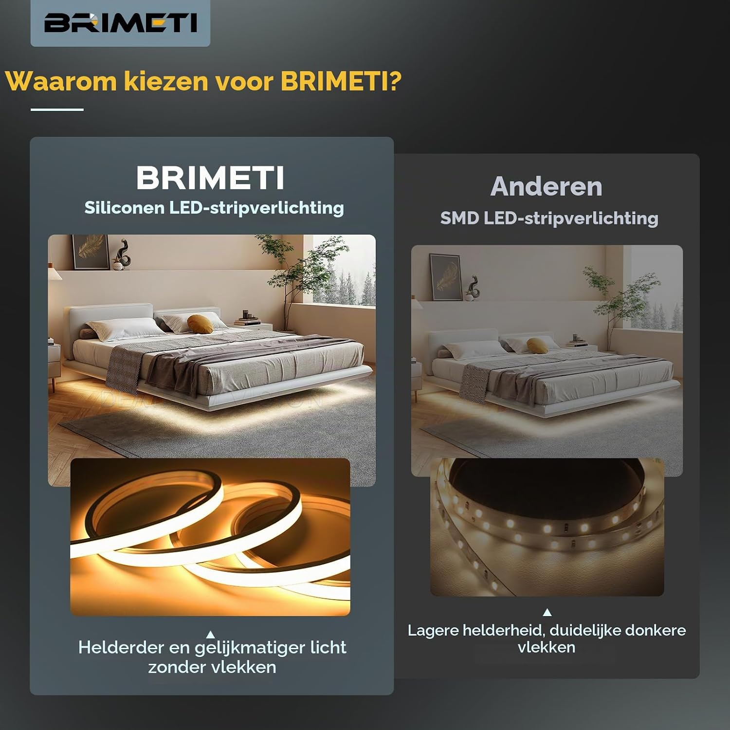Detalle 2 de BRIMETI 4N=D756-Yellow-3M EU neonstrip, geel siliconen, flexibel en IP65