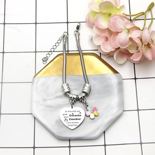 Detalle de FGHJK Pulsera Maestro Profesora – Regalo de Graduación y Día del Maestro