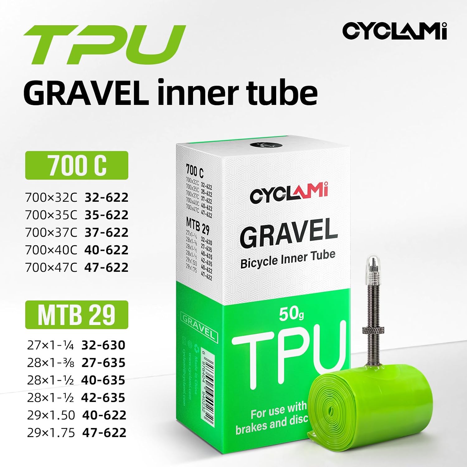 Detalle de TPU Bike Inner Tubes 700 x 32-47C