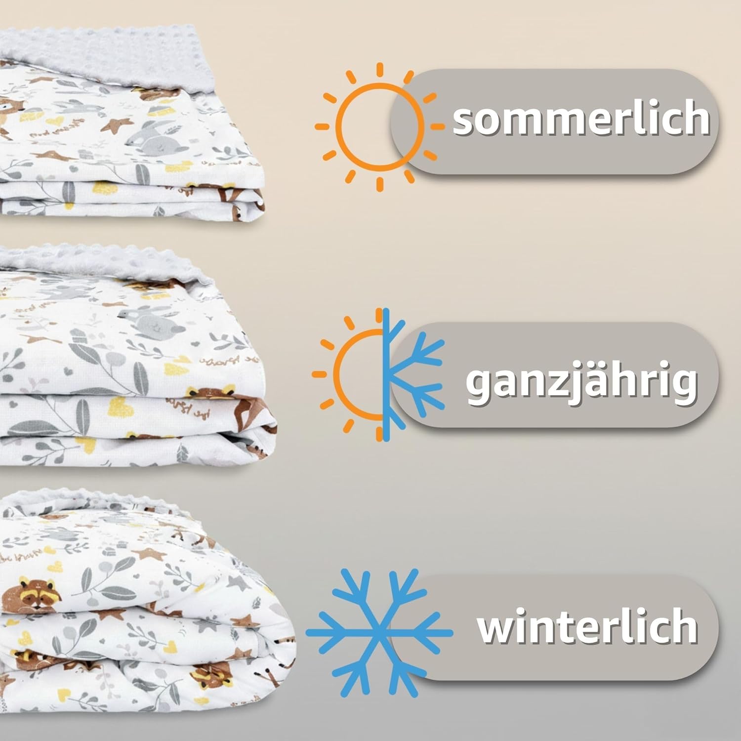 Thumbnail 2 de Totsy Baby Couverture nid d’ange hiver 90 x 90 cm : chancelière enveloppante pour poussette ou cosy