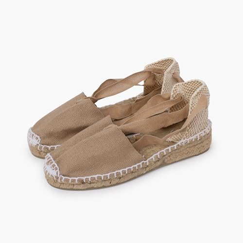 Thumbnail 4 de Pisamonas Espadrillas con Lacci per Bambine 37, Colore Sabbia