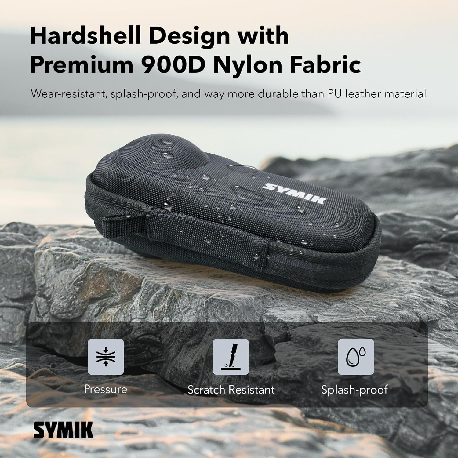 Detalle de SYMIK Capsule Case for Insta360 X5 X4 with Original Lens Cap + Screen Protectors