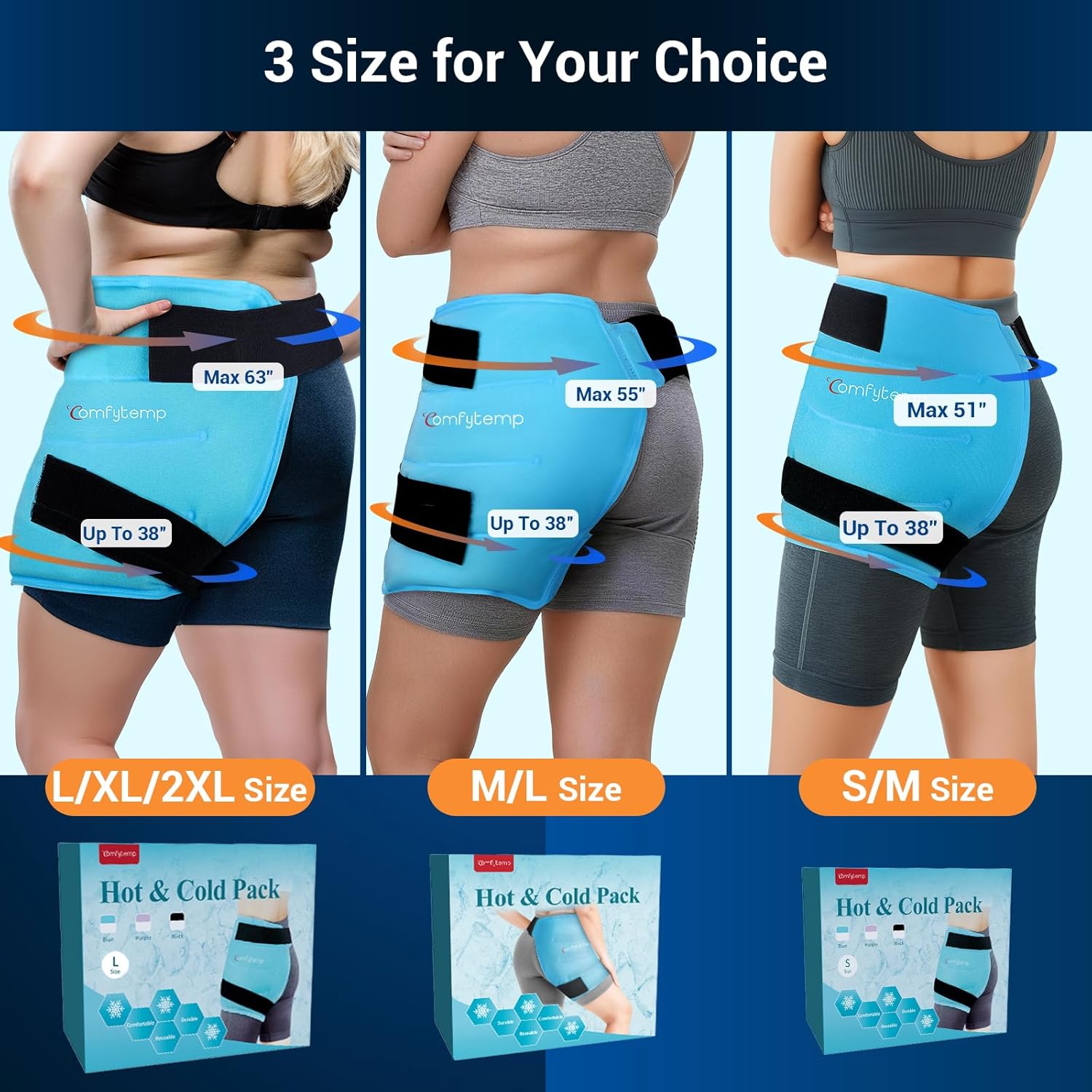 Detalle 2 de Comfytemp Hip Ice Pack Wrap M/L